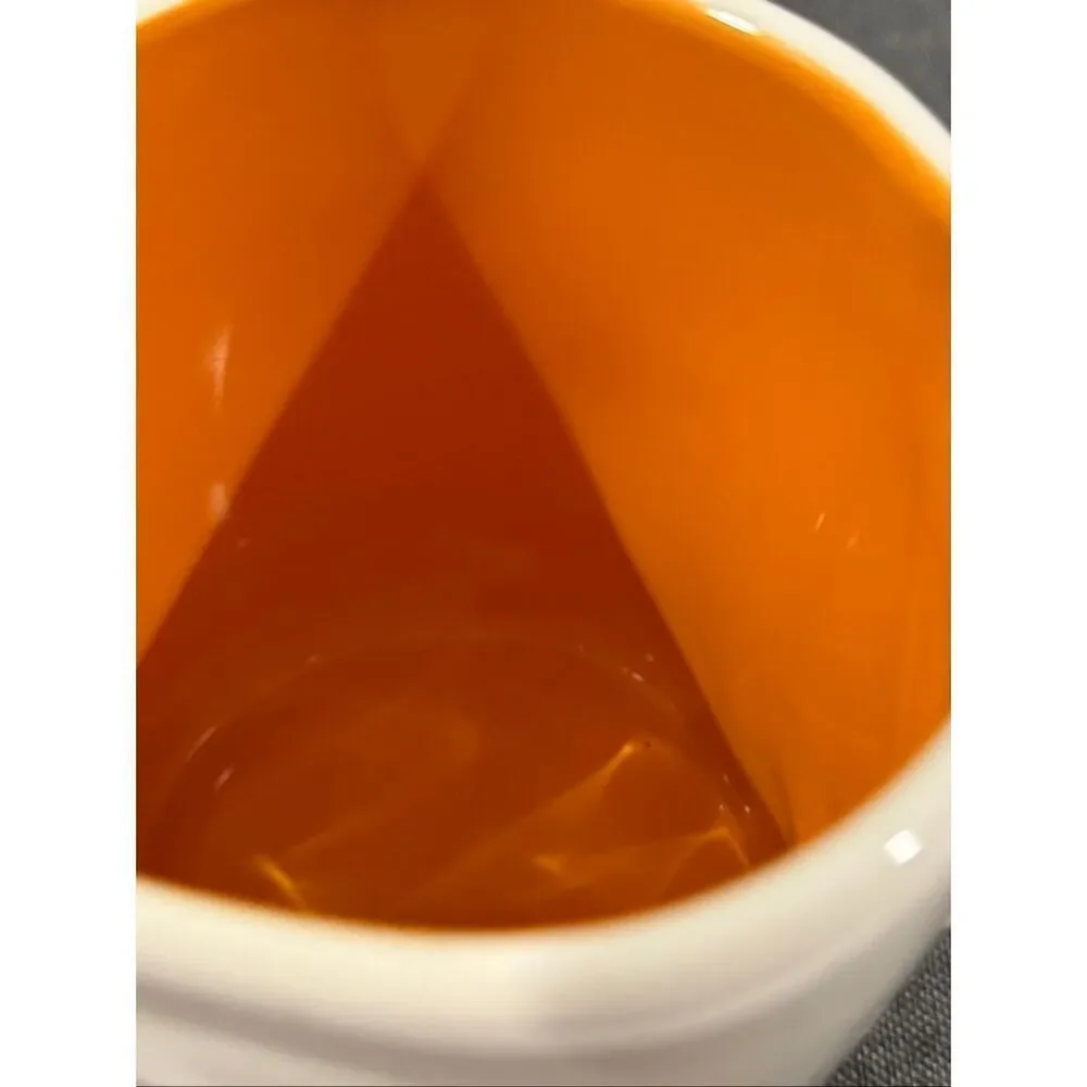 Rae Dunn Gobble Mug Orange Inside